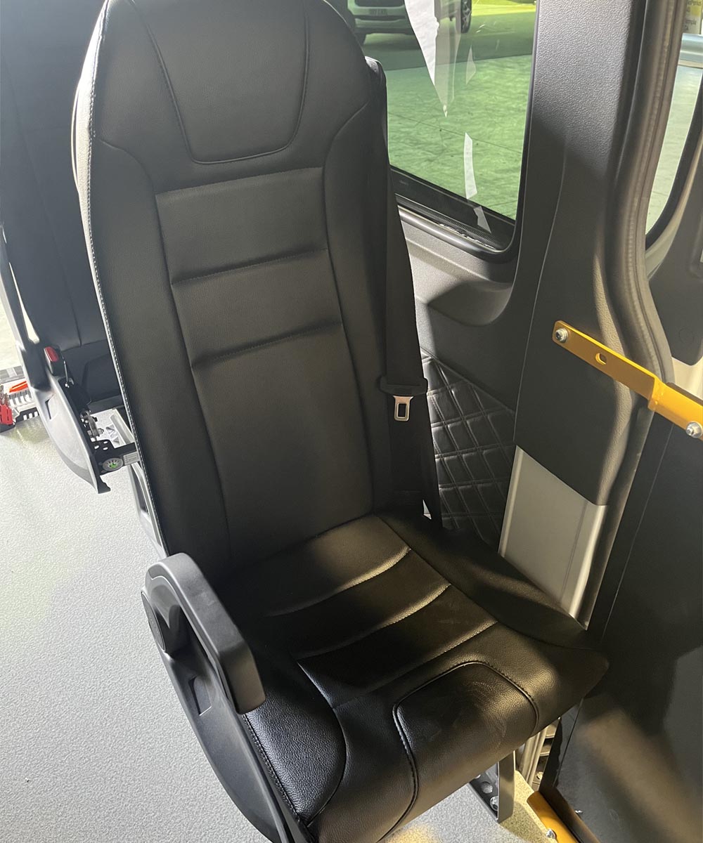 Optional Cloth 3 Seat configuration with drivers arm rest only
